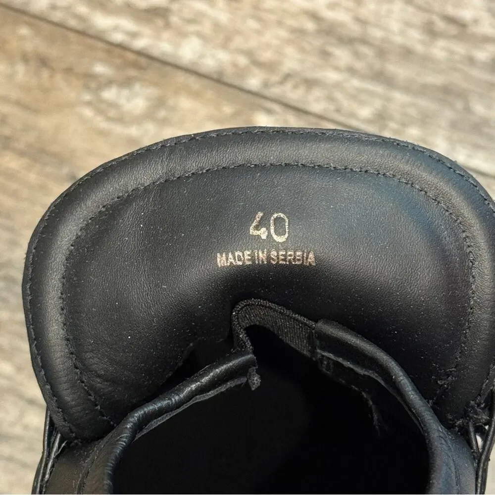 Voile Blanche Carine Nappa Loafers Black Shoes Women Size 40 Luxury Designer NIB - Picture 8 of 14